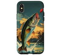 Design Big Bass Catch pour papa ou pêcheur à la retraite Coque pour iPhone X/XS
