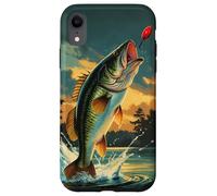 Design Big Bass Catch pour papa ou pêcheur à la retraite Coque pour iPhone XR