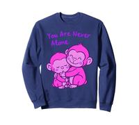 Design « Big Sister Little Sister » câlinant des singes Roses Sweatshirt