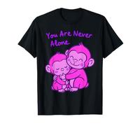 Design « Big Sister Little Sister » câlinant des singes Roses T-Shirt