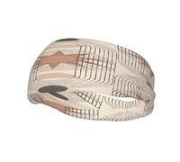 Design bohème dessiné à la main - Light Luxury06 - Décoration sportive tendance - Bandeau résistant à la transpiration - Bandeau pour cheveux - Respirant - Équipement de fitness pour homme et femme