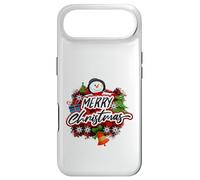 Design Bonhomme de Neige Joyeux Noël, Cloches Lumineuses Branches de pin Coque pour iPhone Air