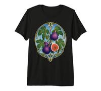 Design botanique de figuier Art Nouveau T-Shirt Haut de Gamme