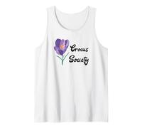 Design botanique de Floraison printanière de la Crocus Flower Society Débardeur