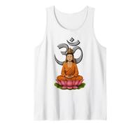 Design Bouddha Om Symbole Bouddhiste Quan Yin Lotus Méditation Débardeur