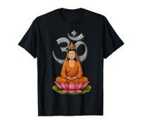 Design Bouddha Om Symbole Bouddhiste Quan Yin Lotus Méditation T-Shirt