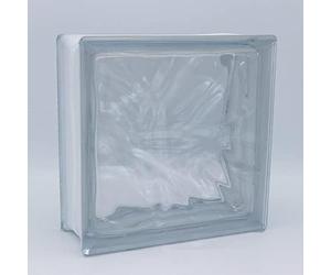 Design Brique de verre Nuage clair brillant 19x19x8 cm - 10 pièces | Convient pour créer une cloison de séparation, comme séparateur de pièce ou comme cloison de douche