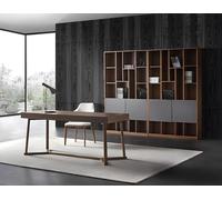 Design Bureau Office Chancellerie Table Étagère Dossiers Armoire Bureau Tables Fauteuils 4pcs