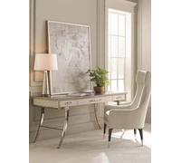 Design Bureau Table Fauteuil Meuble Set Tables Secrétaire de luxe en acier inoxydable 2pcs.