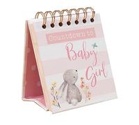 Design by Violet Calendrier 50 jours de comptage de bébé fille bébé garçon souvenirs moments cadeaux de fête prénatale pour maman - Cadeau de naissance pour garçon ou fille unisexe (rose)