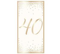 Design by Violet DBV-A40-MW Portefeuille Cadeau pour 40 Ans avec Espace Vierge pour Message Personnel Taille Unique