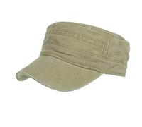 Design Cadet Casquette en coton avec dessus plat pour fœtus, kaki, Taille unique