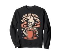 Design café Squelette One Sip from Resurrection Sweatshirt