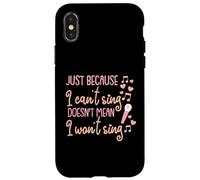 Design chantant karaoké pour fête karaoké Coque pour iPhone X/XS
