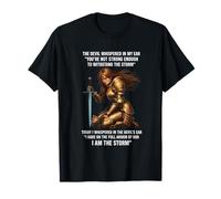 Design Citation guerrière Femme Armure de Dieu tempête T-Shirt