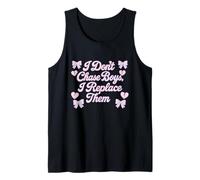 Design Citation I Don't Chase Boys avec nœuds et cœurs Débardeur