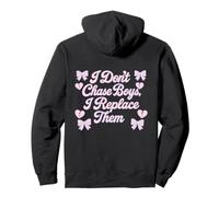 Design Citation I Don't Chase Boys avec nœuds et cœurs Sweat à Capuche