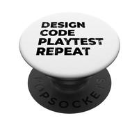 Design Code Playtest Repeat Game Designer Game Dev PopSockets PopGrip Adhésif