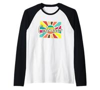 Design Coloré du Colorado pour Les Amateurs de Nature Manche Raglan