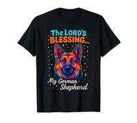 Design coloré « The Lords Blessing German Shepherd Dog Faith » T-Shirt