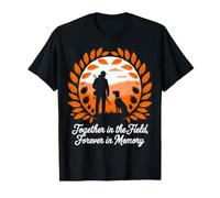 Design commémoratif Chasseur et Chien - Ensemble dans Le Champ T-Shirt