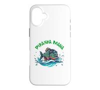 Design compétitif féroce de l'équipe de Natation Piranha Mama Coque pour iPhone 16 Plus