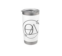 Design cool Therian Otherkin Symbole Thériotype Identité Gobelet isotherme en acier inoxydable double paroi