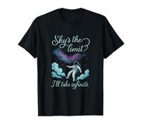 Design cosmos nébuleuse galaxie astronaute ciel infini T-Shirt