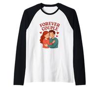 Design Couple d'amour éternel embrassant Manche Raglan