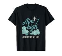 Design Croix flèche « Aim High and Pray Often Faith » T-Shirt