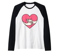 Design cœur câlin Amour et gentillesse Manche Raglan