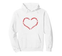 Design cœur Rouge pour Grand-mère avec Inscription « I Love Being a Grandma » Sweat à Capuche