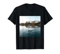 Design Cygne Blanc Calme lac réflexion Faune Nature T-Shirt