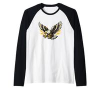 Design d'aigle Dynamique avec Motif d'Éclairs Manche Raglan