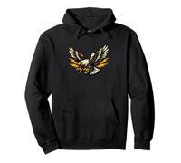 Design d'aigle Dynamique avec Motif d'Éclairs Sweat à Capuche