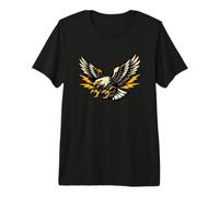 Design d'aigle Dynamique avec Motif d'Éclairs T-Shirt Haut de Gamme
