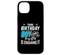 Design d'anniversaire Monster Truck pour garçons et enfants Coque pour iPhone 14 Plus