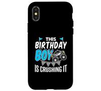 Design d'anniversaire Monster Truck pour garçons et enfants Coque pour iPhone X/XS