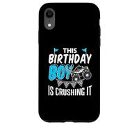 Design d'anniversaire Monster Truck pour garçons et enfants Coque pour iPhone XR