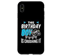 Design d'anniversaire Monster Truck pour garçons et enfants Coque pour iPhone XS Max
