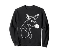 Design d'art linéaire Okapi, Illustration d'animaux Sauvages Sweatshirt