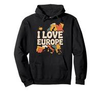 Design d'aventure cartographique « J'aime l'europe » Sweat à Capuche