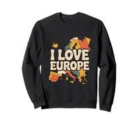 Design d'aventure cartographique « J'aime l'europe » Sweatshirt
