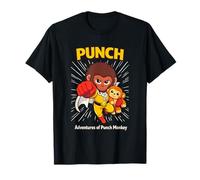 Design d'aventure de Dessin animé de Super-héros Punch Monkey T-Shirt