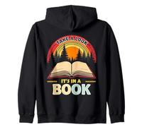 Design d'aventure littéraire Take A Look It's in A Book Sweat à Capuche