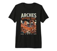 Design d'aventure rétro Vintage du Parc National des Arches T-Shirt Haut de Gamme
