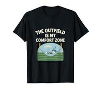 Design de Baseball The Outfield is My Comfort Zone T-Shirt