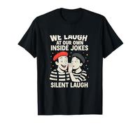 Design de blagues à l'intérieur pour Couple de rires Silencieux T-Shirt