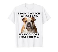 Design de Bouledogue Amusant : Mon Chien Regarde ce Que Je Mange T-Shirt