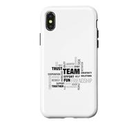 Design de Cadeau Nuage de Mots d'équipe Coque pour iPhone X/XS